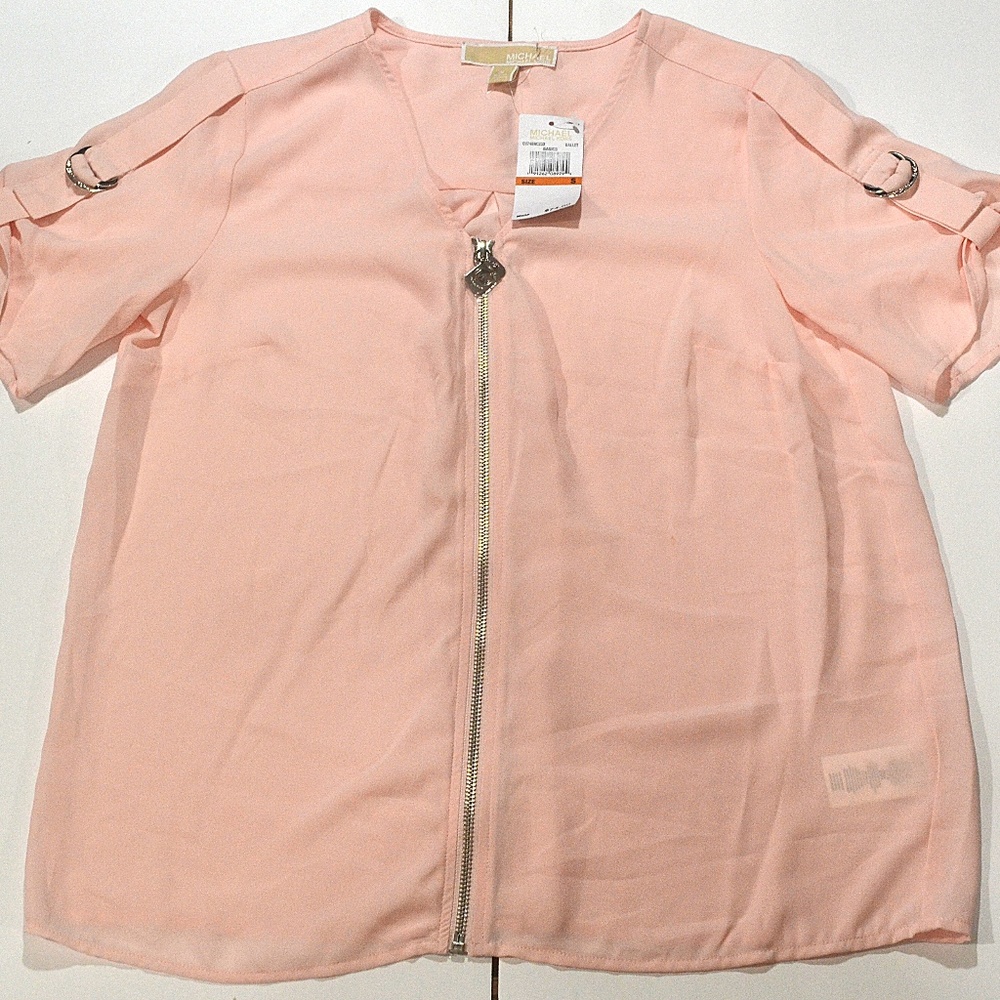 Michael Kors Womens Short Sleeve Blouse Ballet NWT